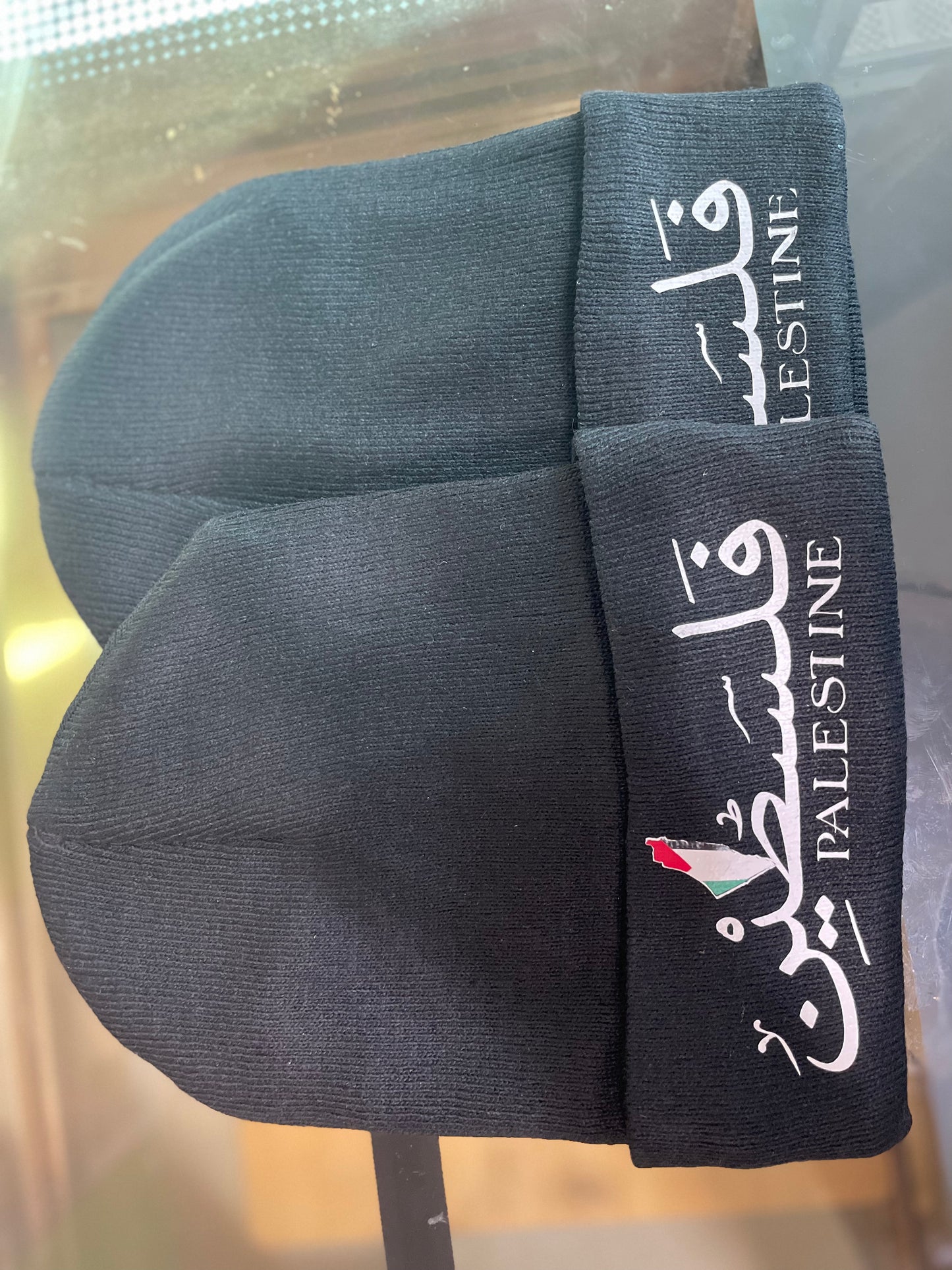Palestine Winter Beanie - English & Arabic Calligraphy