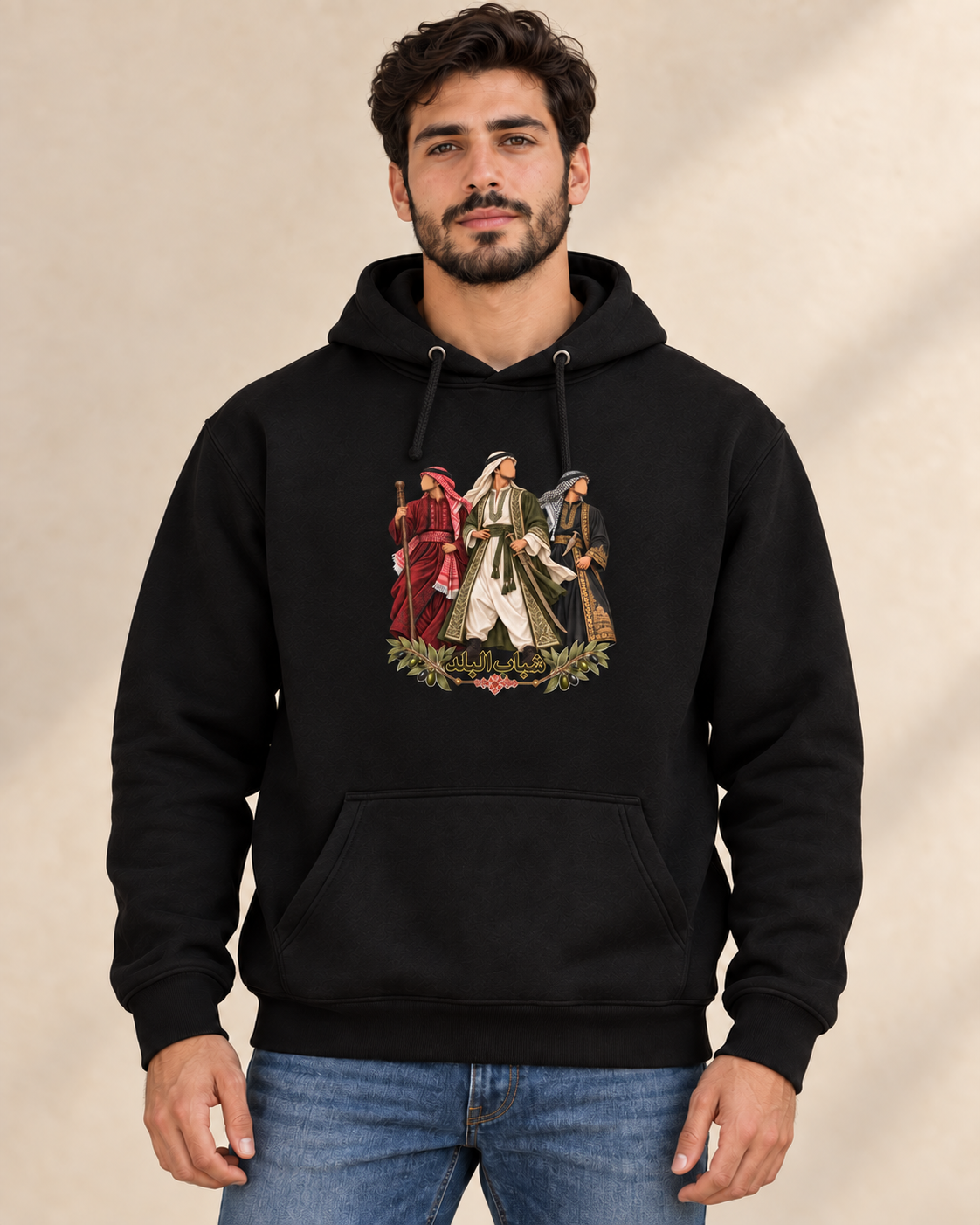 Shabab Al Balad Palestinian Hoodie or Crewneck – Black Heritage Sweatshirt