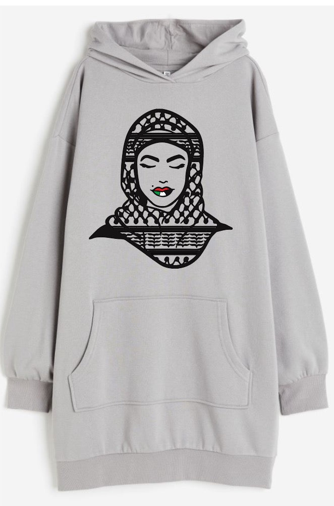 Palestinian Keffiyeh Woman Oversized Hoodie