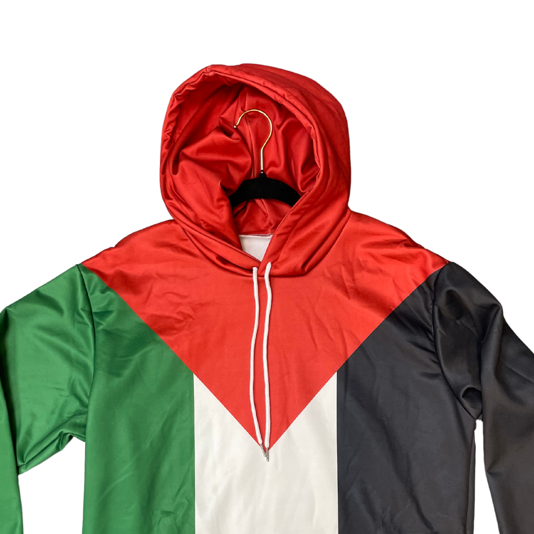 Palestinian Flag Polyester Hoodie - Unisex