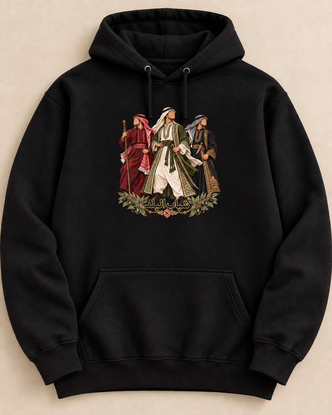 Shabab Al Balad Palestinian Hoodie or Crewneck – Black Heritage Sweatshirt