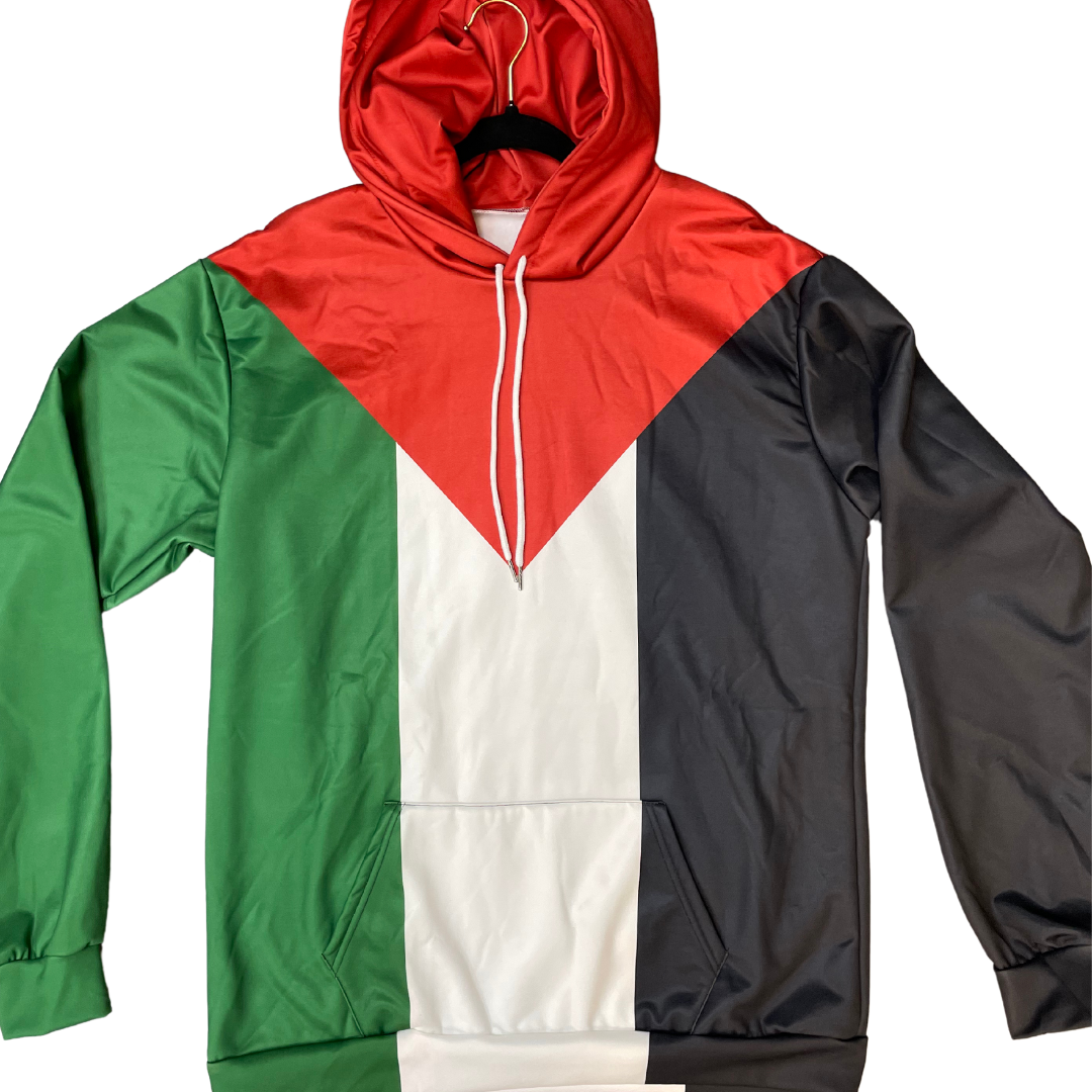 Palestinian Flag Polyester Hoodie - Unisex