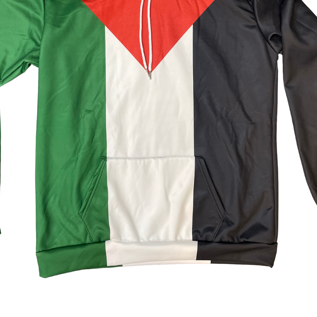 Palestinian Flag Polyester Hoodie - Unisex