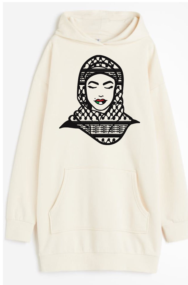 Palestinian Keffiyeh Woman Oversized Hoodie