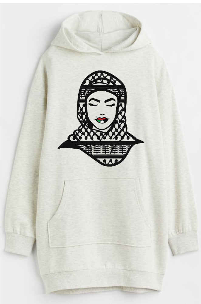 Palestinian Keffiyeh Woman Oversized Hoodie