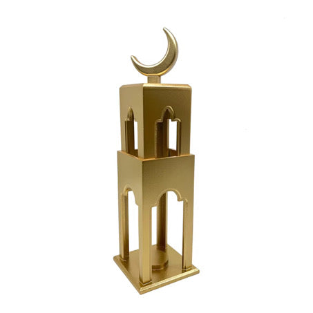Ramadan White and Gold wooden Minaret / Masjid  two sizes available