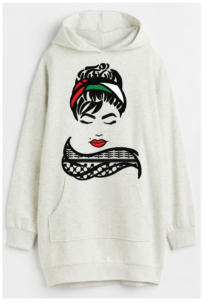 Palestinian WomAn Representation Oversized Hoodie