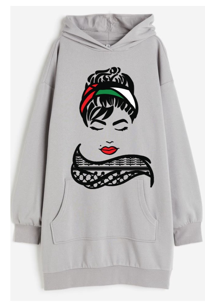 Palestinian WomAn Representation Oversized Hoodie