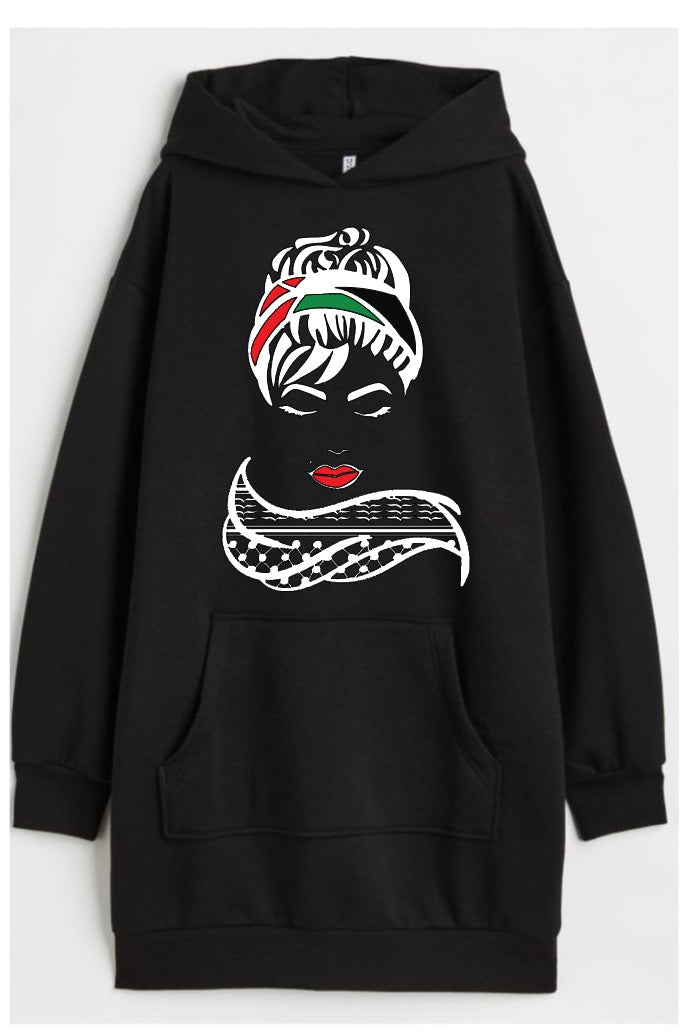 Palestinian WomAn Representation Oversized Hoodie