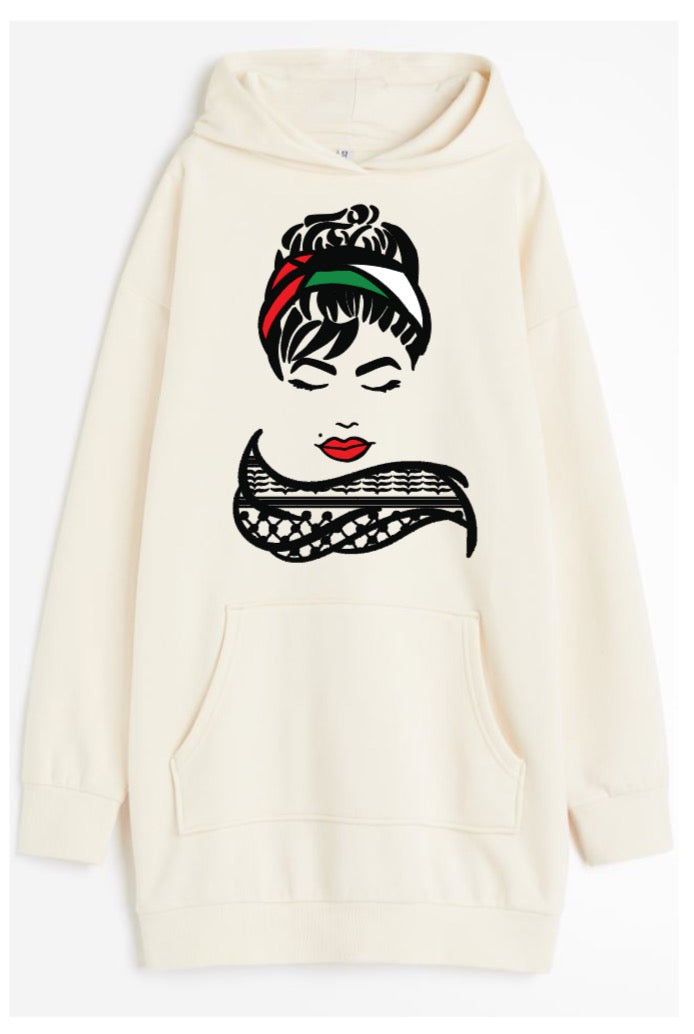 Palestinian WomAn Representation Oversized Hoodie