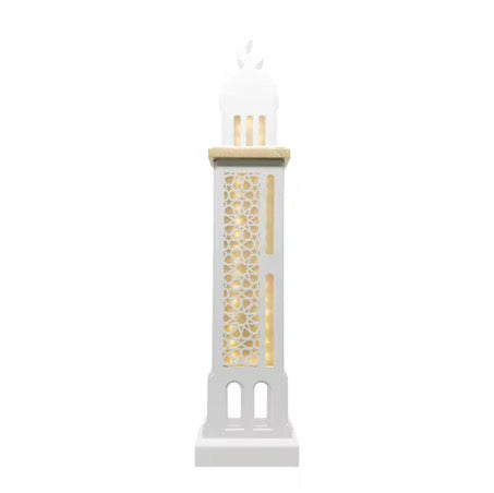 White Minaret LED Ramadan Decor 2 piece set