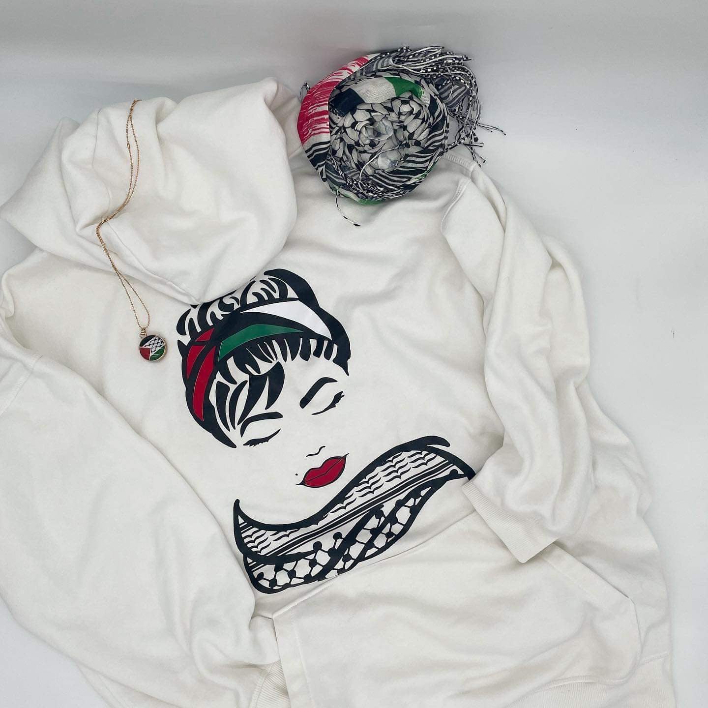 Palestinian WomAn Representation Oversized Hoodie