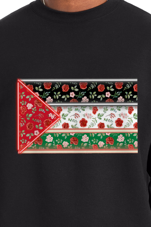 Palestine Floral Flag Crewneck