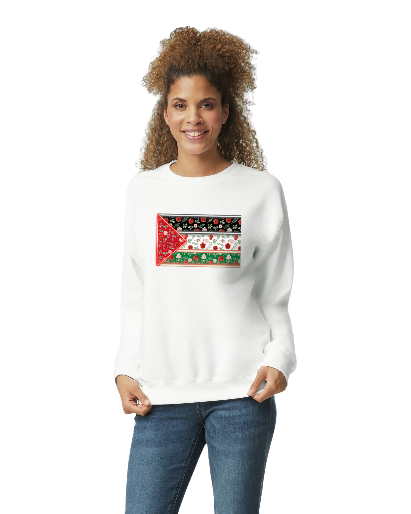 Palestine Floral Flag Crewneck