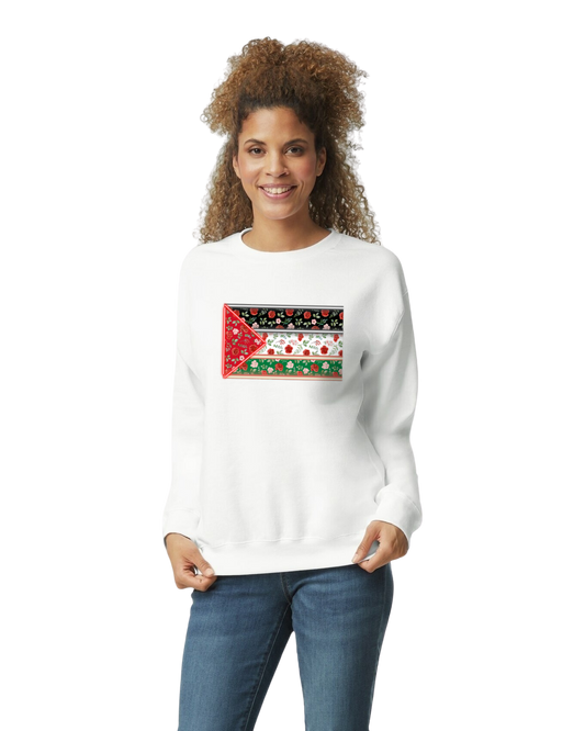 Palestine Floral Flag Crewneck